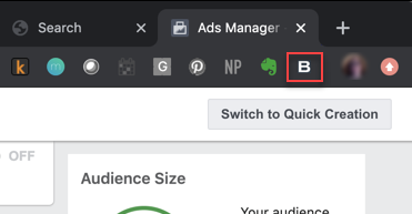 The Basis Assistance extension icon on the browser toolbar
