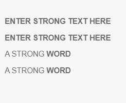 Text tile example with different formatting options