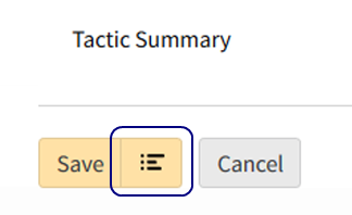 Tactic editor with save as template button highlighted. 